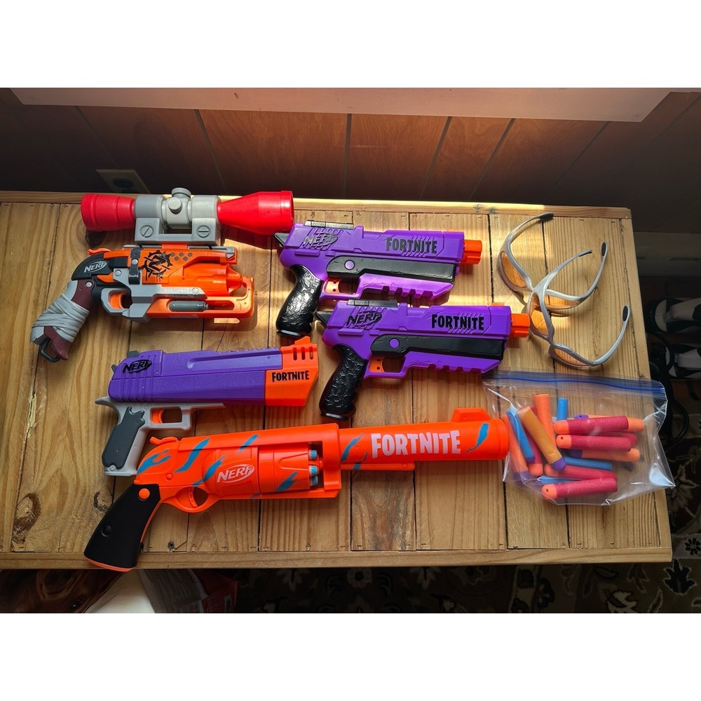 Nerf Fortnite Lot Of 5 With Glasses